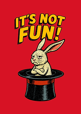 Grumpy Rabbit in Hat - It's Not Fun!