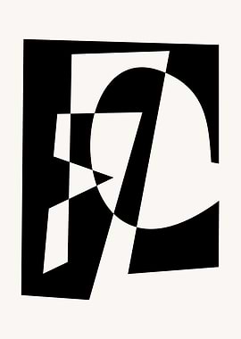 Abstract Black and White FC Design