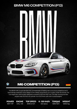 BMW M6 Competition (F13) Poster