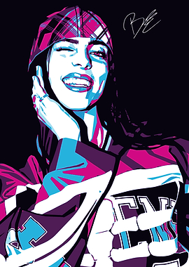 Billie Eilish Pop Art Portrait