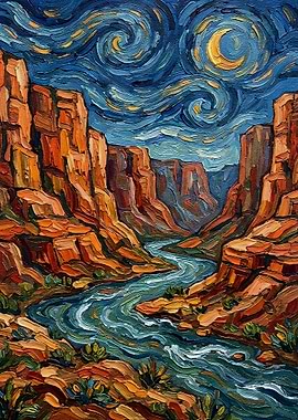 Grand Canyon Impressionist Painting