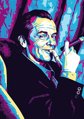 Jack Nicholson Pop Art with Cigar