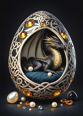 Dragon in Jeweled Egg