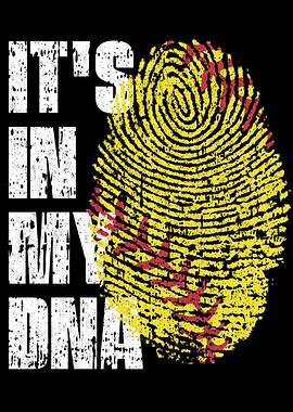 IT'S IN MY DNA Softball Fingerprint Sports