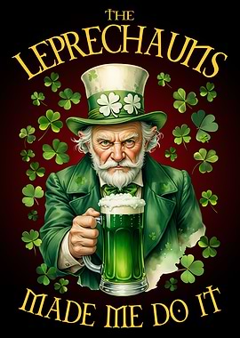 Leprechauns St. Patrick's Day Beer art
