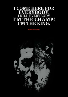 Khamzat Chimaev Wolf Champion King