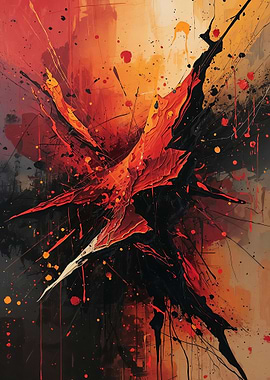 Fury Unleashed – Abstract Expression of Anger