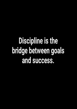 Discipline is the bridge quote