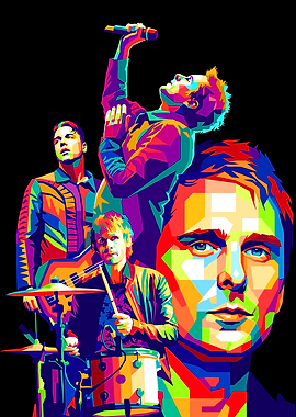 Muse band colorful digital art