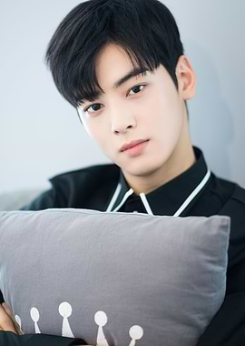 Cha Eun-woo Portrait with Pillow