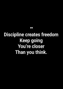 Inspirational Quote on Black Background