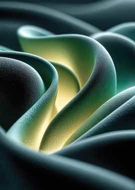 Abstract Green and Yellow Waves