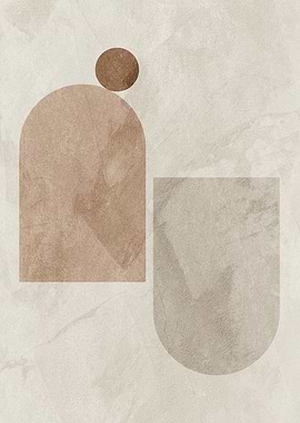 Abstract Geometric Shapes on Textured Background