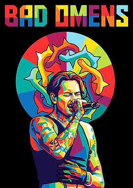 Bad Omens Singer Colorful Pop Art
