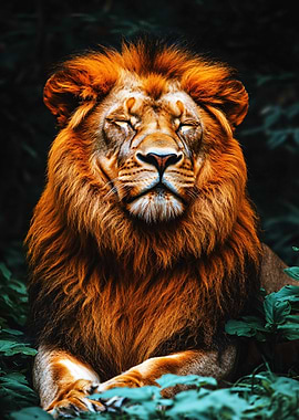 Majestic Lion Portrait in Natural Setting