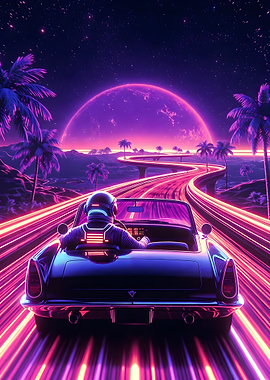 Retro Synthwave Car Ride