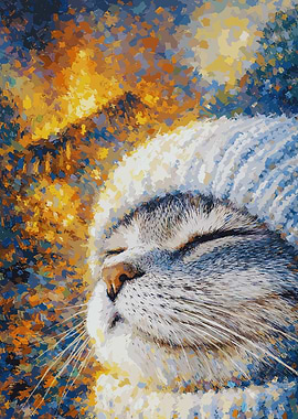 Abstract Cat Portrait