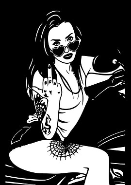 Biker Girl with Attitude