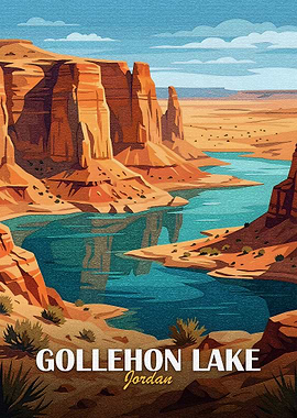 Gollehon Lake, Jordan Landscape Art