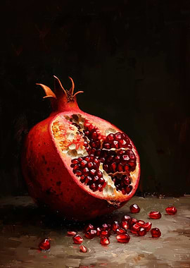 Pomegranate Still Life Painting