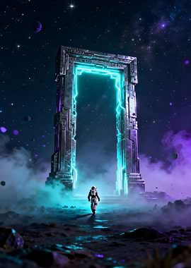 Astronaut and Interstellar Gateway