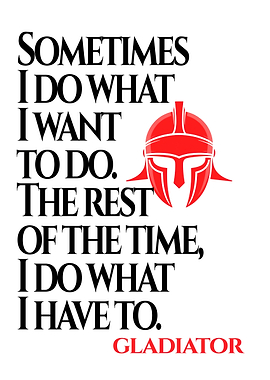 Gladiator Quote with Helmet Graphic