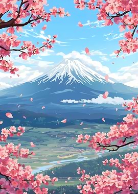 Mount Fuji and Sakura