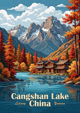 Cangshan Lake, Lijiang, China, Yunnan