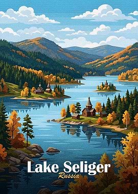 Lake Seliger, Russia Landscape Art