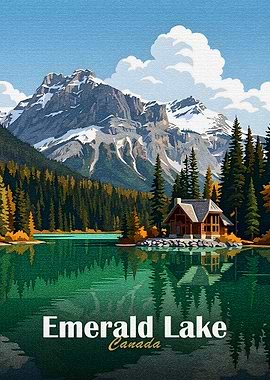 Emerald Lake Canada Landscape Art