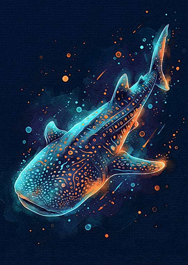 Whale Shark in Cosmic Ocean