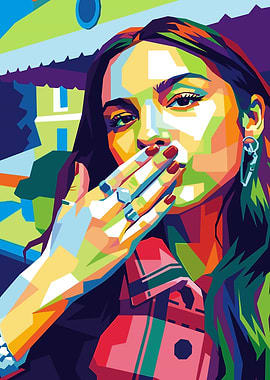 Olivia Rodrigo Colorful Pop Art Portrait