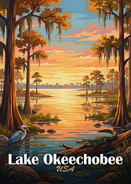 Lake Okeechobee, Florida Landscape Art