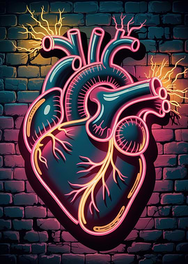Electric Neon Heart