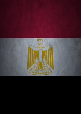 Egyptian Flag with Emblem