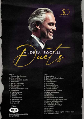 Andrea Bocelli Duets Album Cover