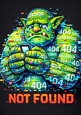 Sad Troll with 404 Error Message