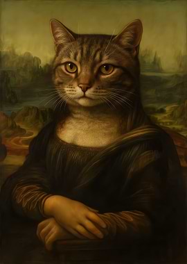 Mona Lisa Cat Parody