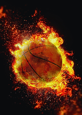 Basketball on Fire