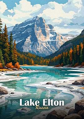 Lake Elton, Russia Landscape Painting