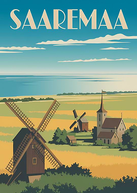 Saaremaa Travel Poster
