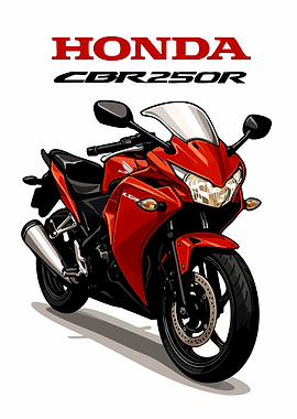 Honda CBR250R Motorcycle Illustration