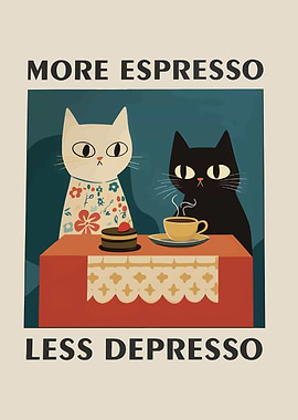 More Espresso Less Depresso Cats