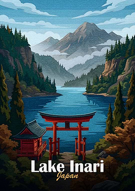 Lake Inari Japan Landscape Art