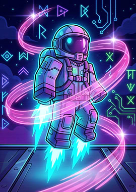 roblox Astronaut in Neon Space