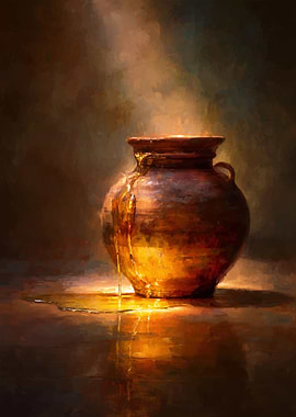 Honey Pot Still Life Painting