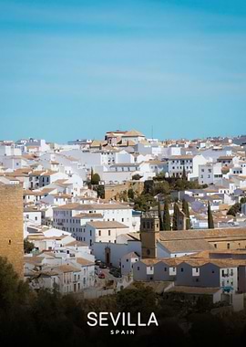 Sevilla, Spain: Cityscape under Blue Sky