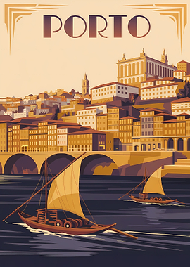 Porto Portugal Travel Poster