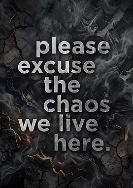 Excuse the Chaos Text Art