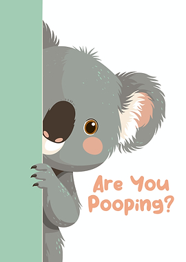 Cute Koala Cartoon with Funny Text